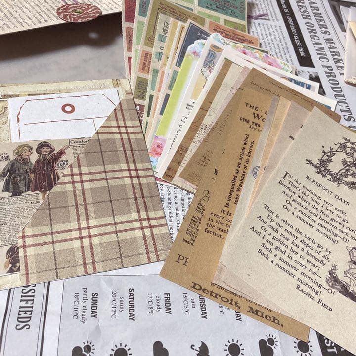 コラージュ素材 紙モノ まとめ売り