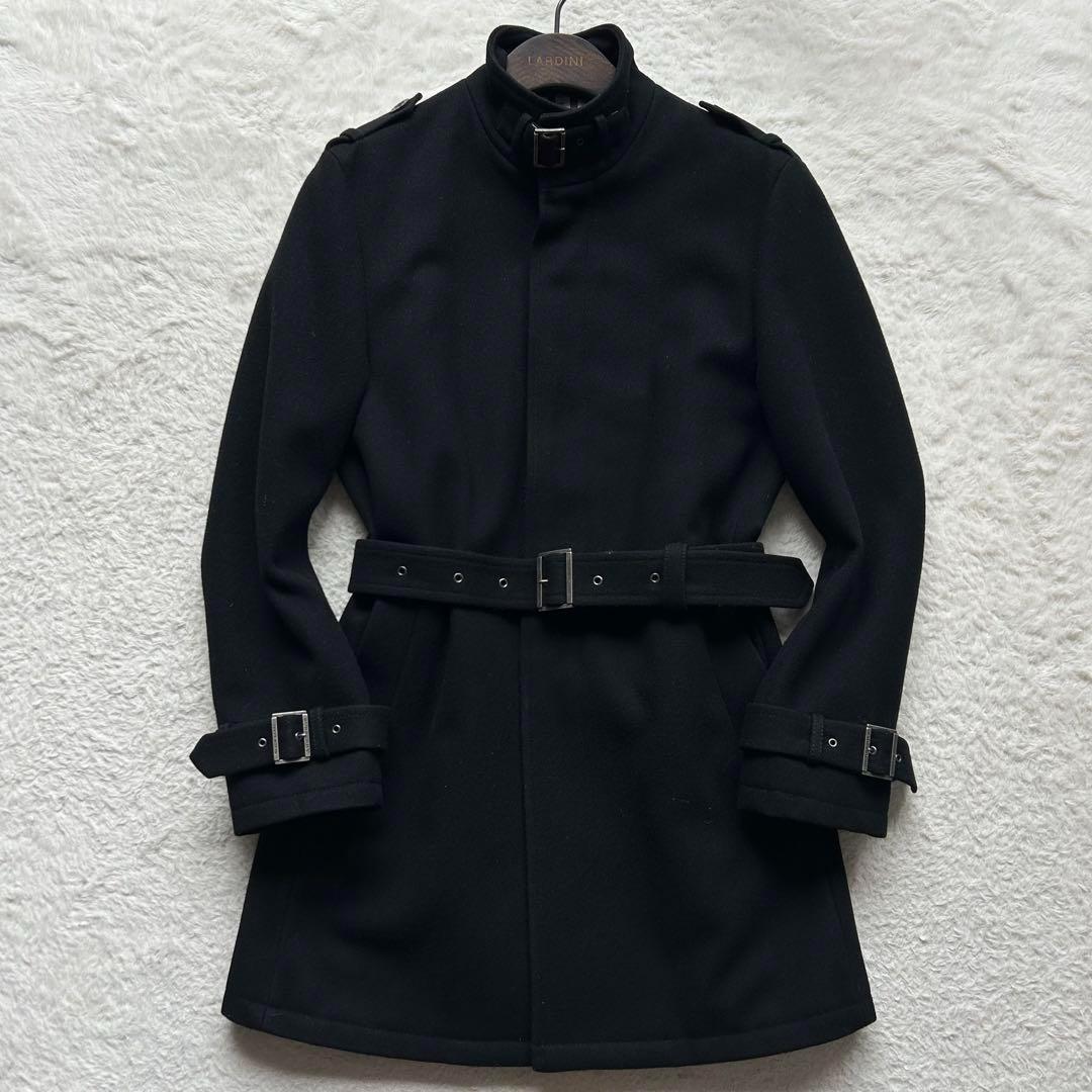 【美品】バーバリーブラックレーベル トレンチコート メルトン ノバチェック 黒