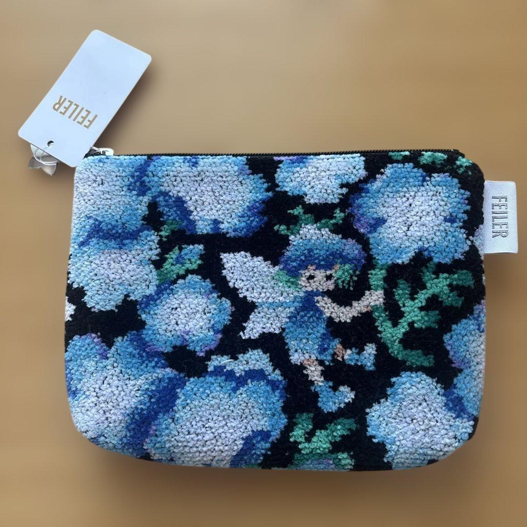 新品 FEILER ネモフィラフェアリーズ マルチポーチ ハンカチセット