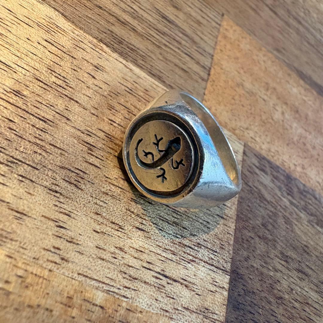 シグネットリング トカゲ リザードモチーフ　シルバー925