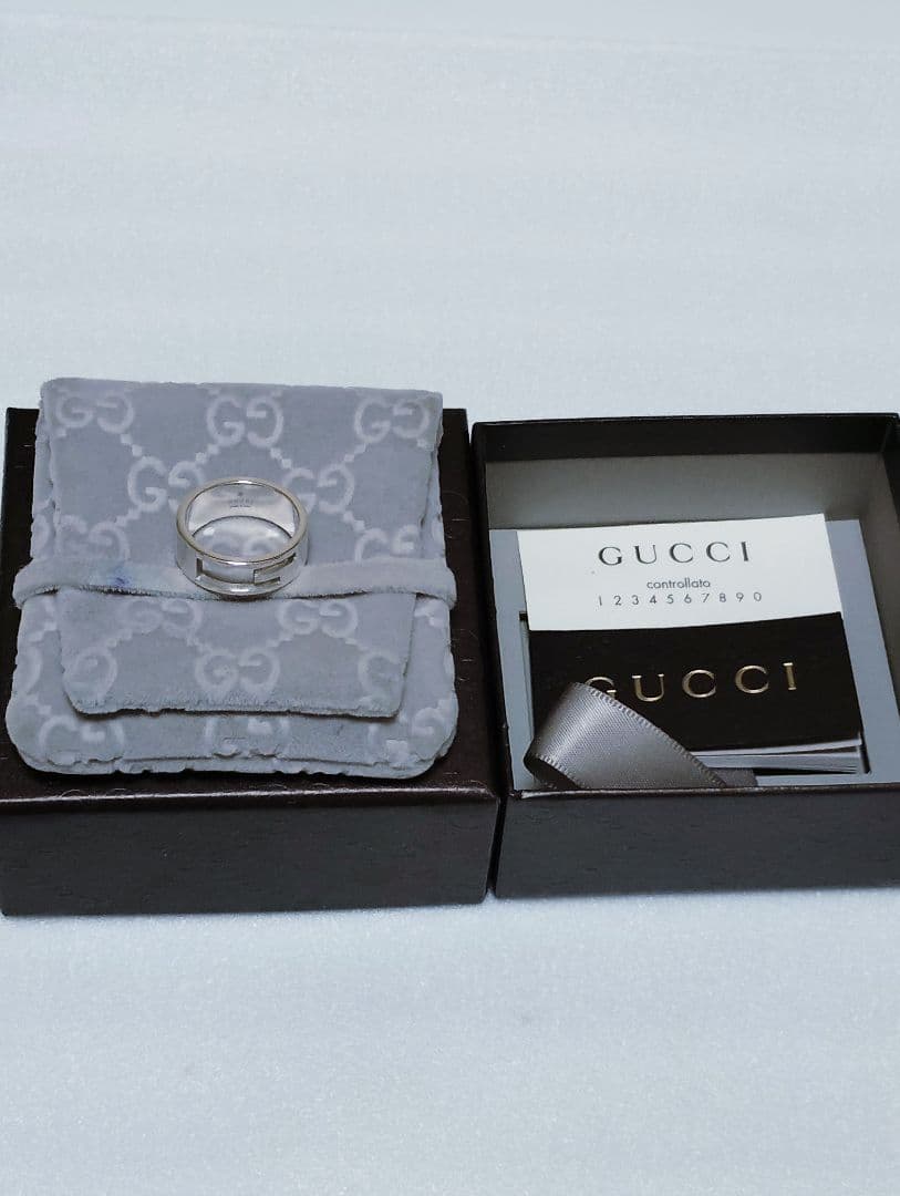 メンズ GUCCI Gカットアウトリング