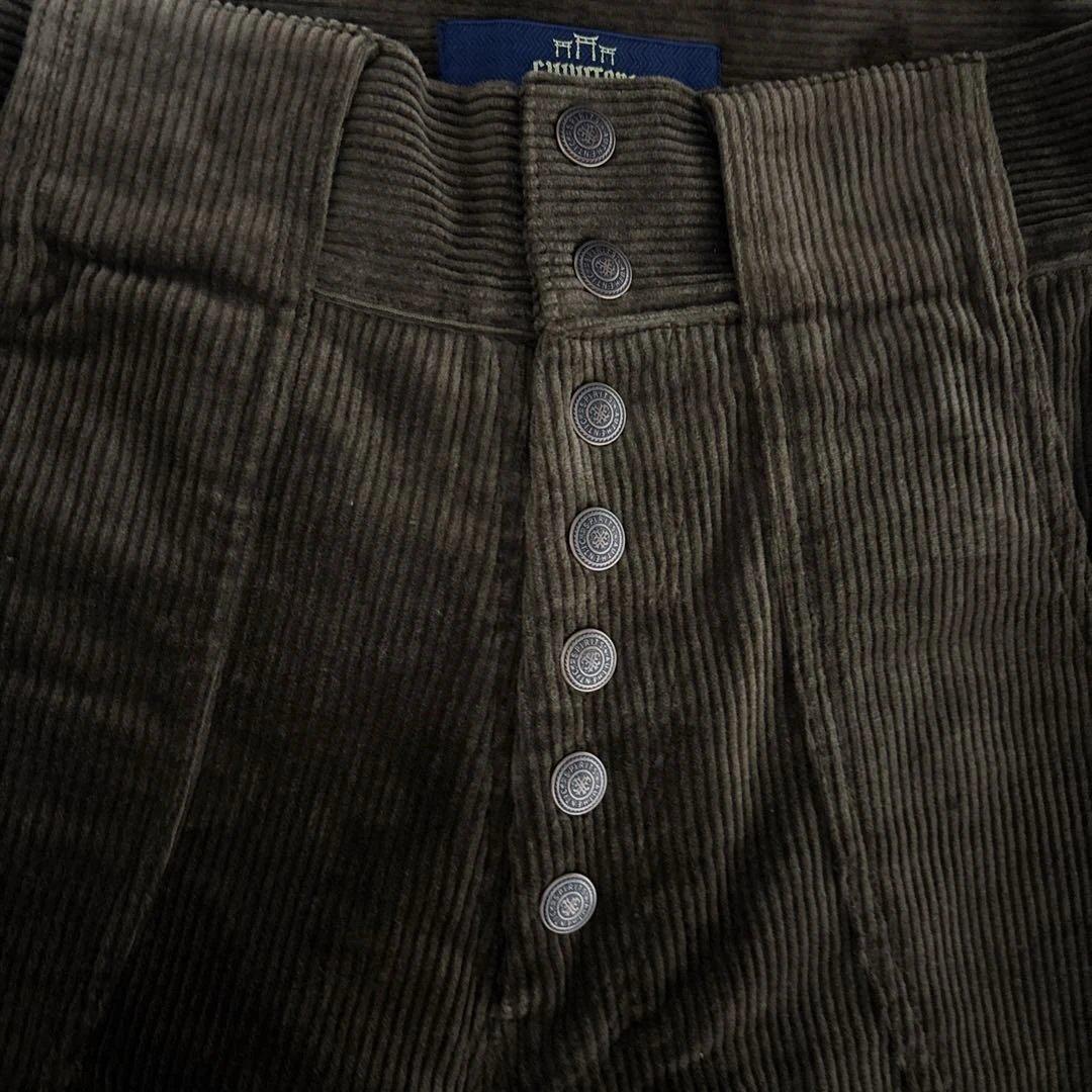 SHIKITARI WIDE FLARE CORDUROY PANTS ブラウン