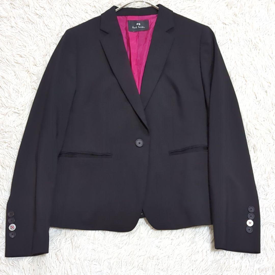 極美品 40 ポールスミス パンツスーツ セットアップ 1B ブラック