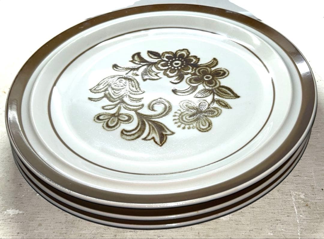 【ビンテージ】ストーンウェア モントレー ブラウン ディナー皿3枚セット