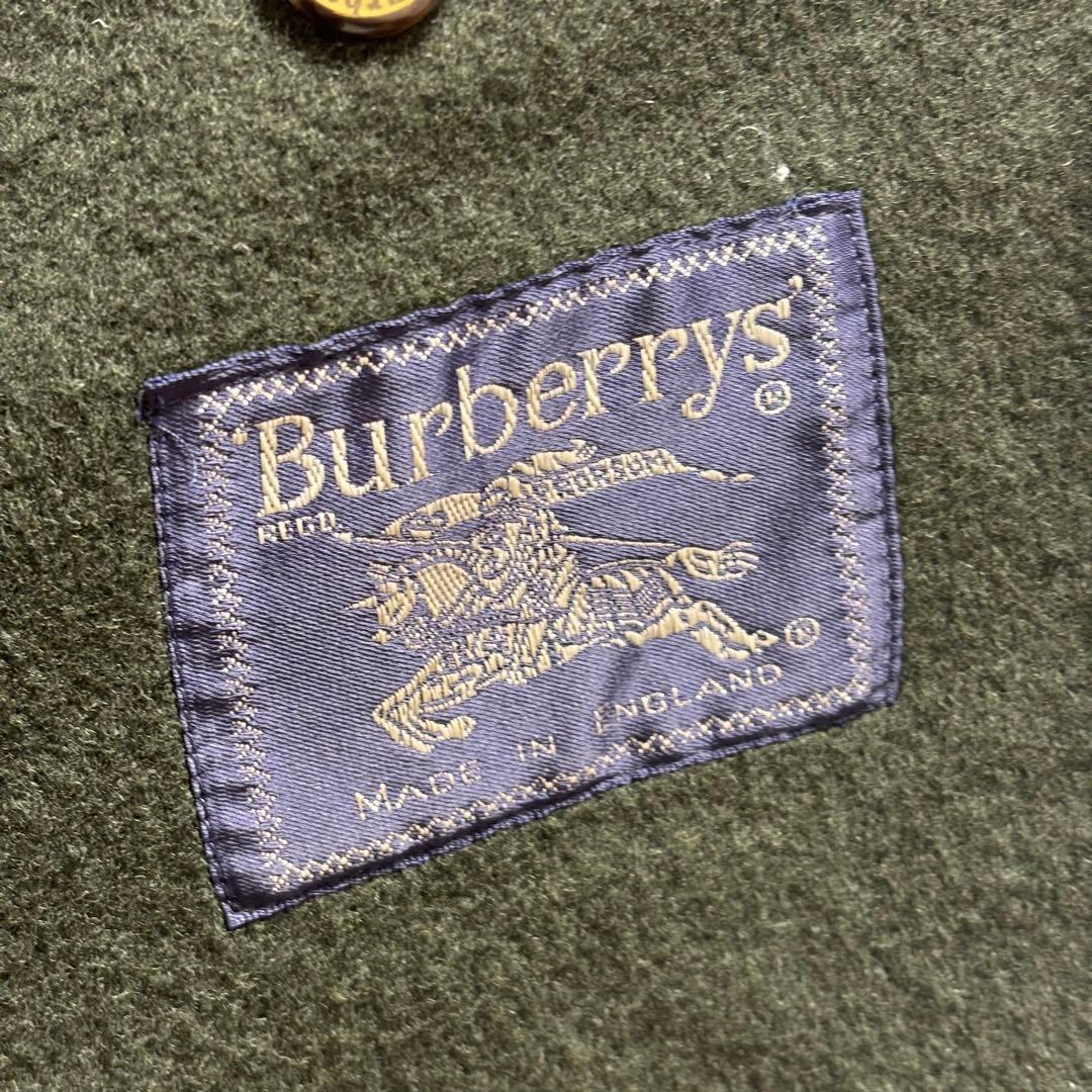 90s Burberry バブアー　コート ネイビー　ロゴ刺繍　激レア