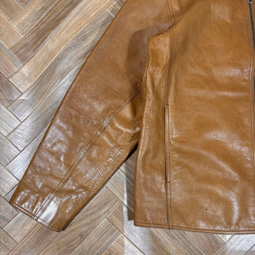 00s OLD GAP レザージャケット 牛革 本革 キャメルブラウン M