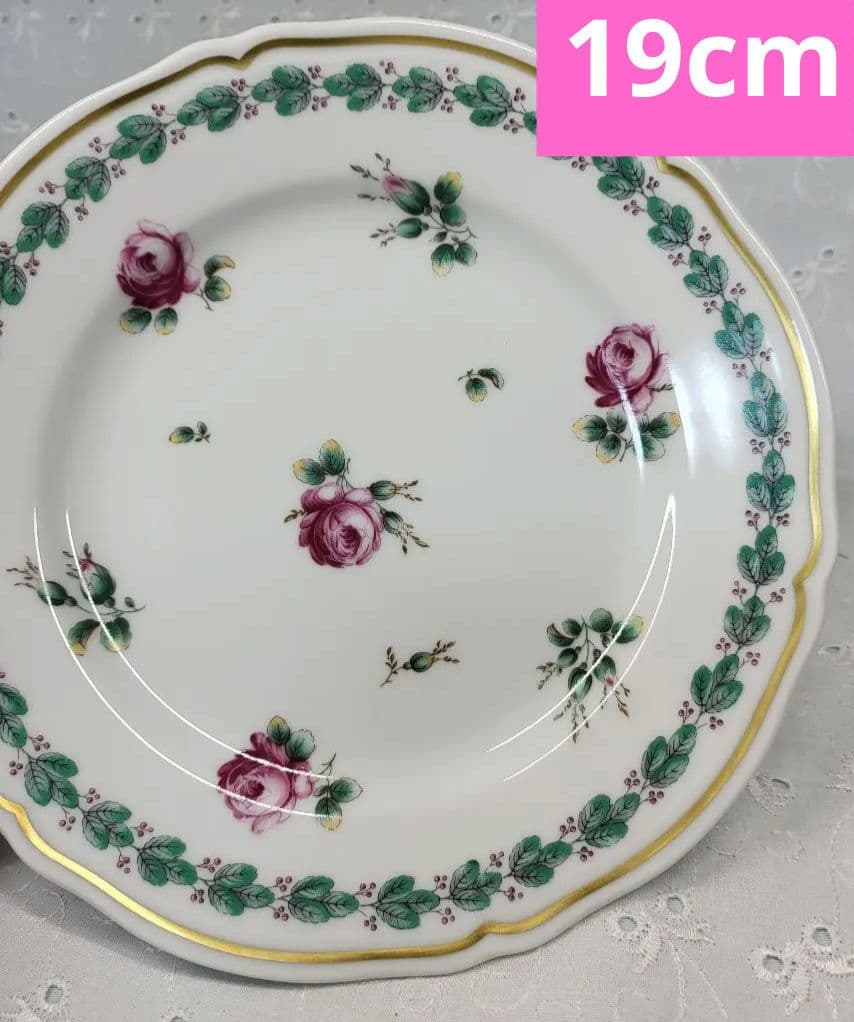 未使用近✨希少✨リチャードジノリ ガーデンローズ プレート 19cm皿②