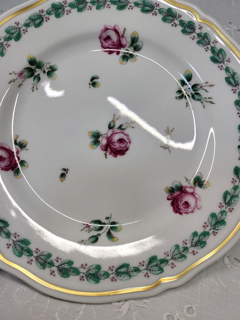 未使用近✨希少✨リチャードジノリ ガーデンローズ プレート 19cm皿②