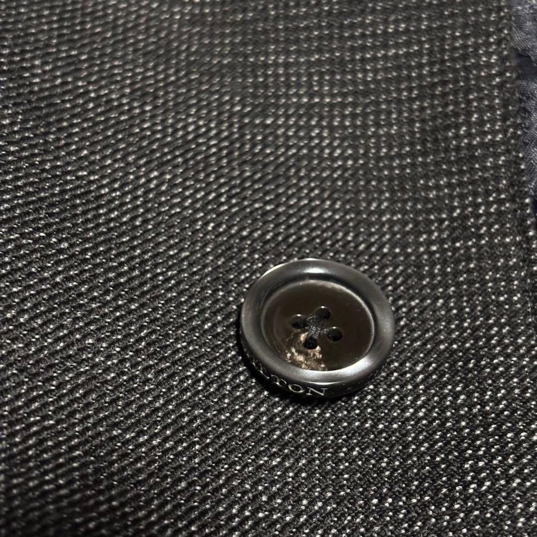 【mahiro】HILTON ウールステンカラーコート　ダークグレー　比翼