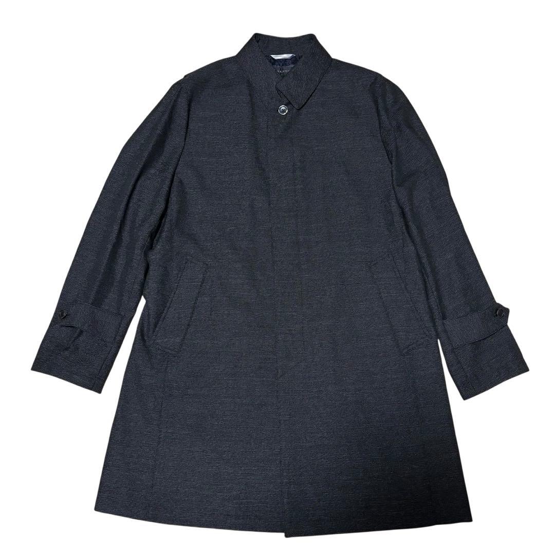 【mahiro】HILTON ウールステンカラーコート　ダークグレー　比翼