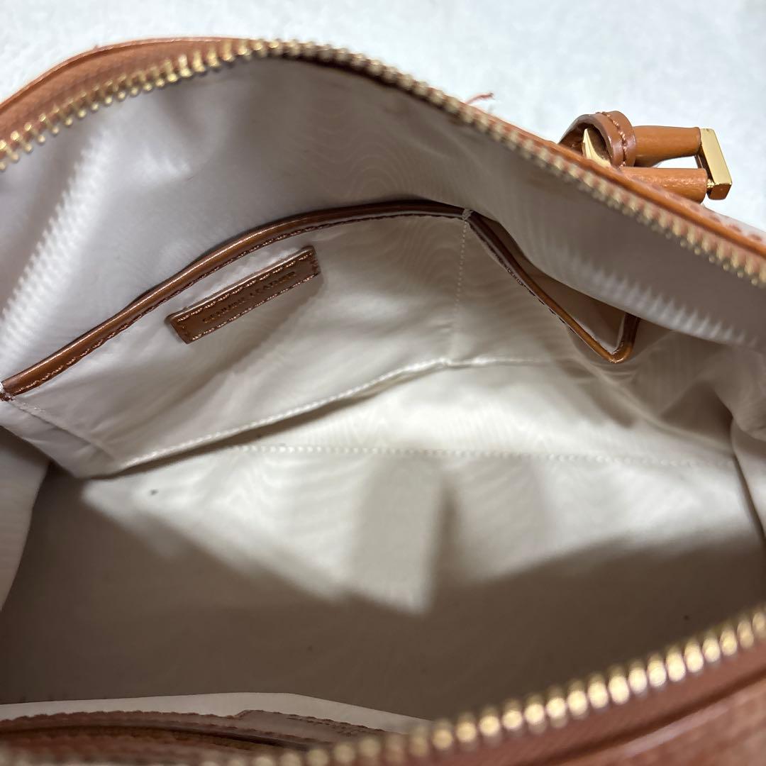 ブルックスブラザーズ　ミニボストンバッグ　パドロック付　ゴールデンフリース型押し