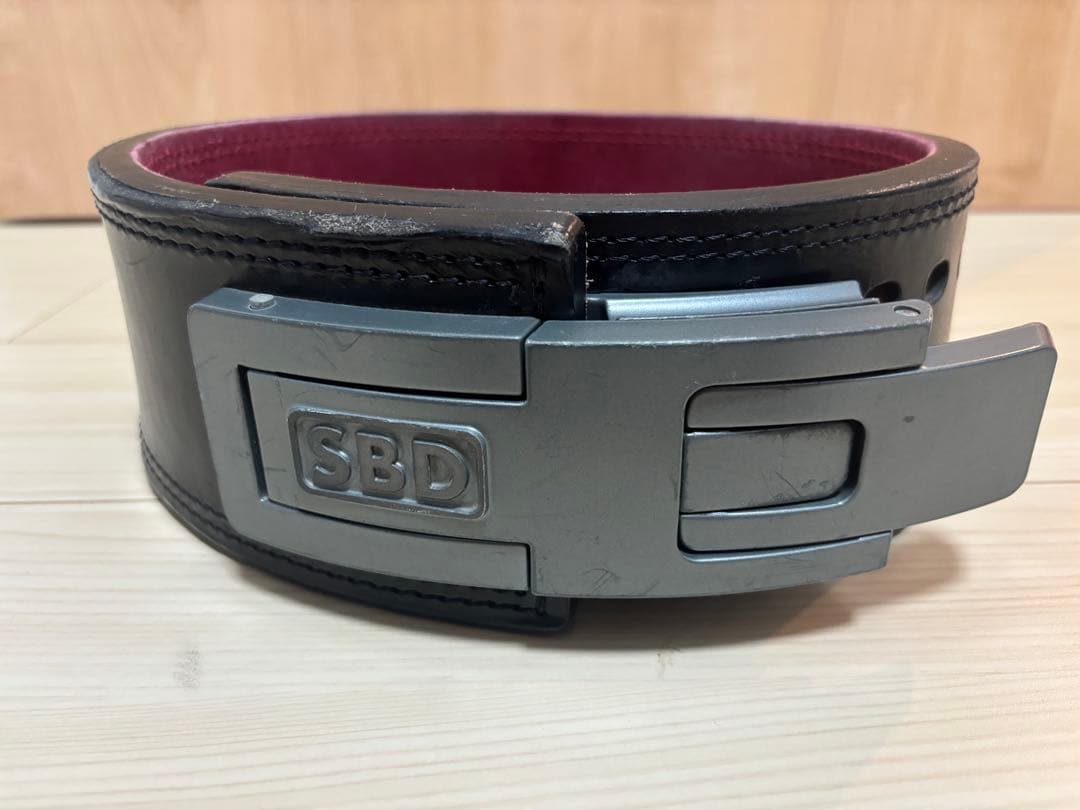 SBD トレーニング・パワーベルト 13mm Sサイズ　黒/赤