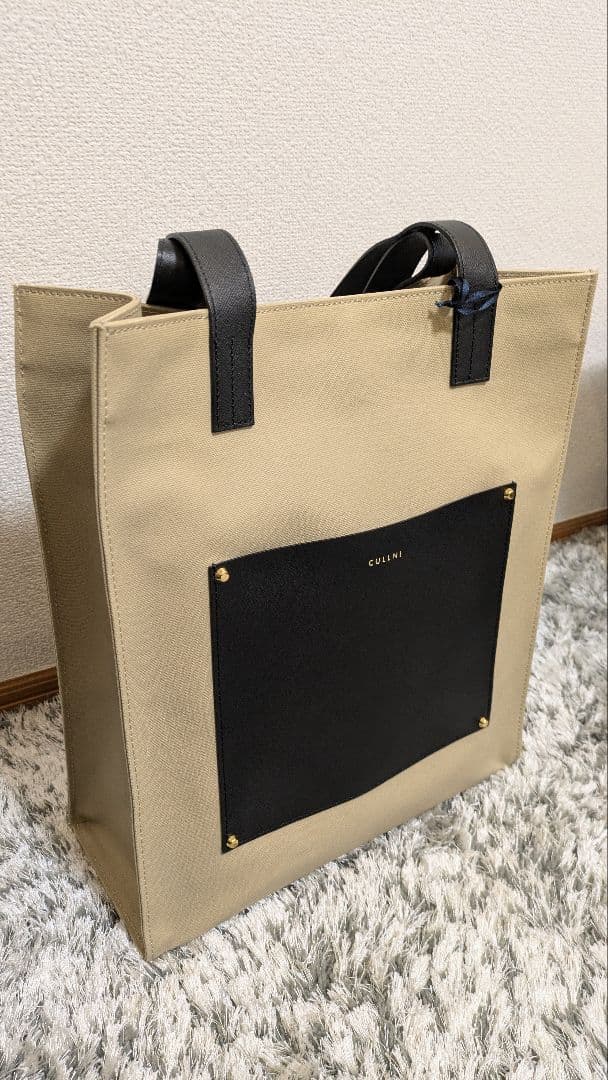 【新品】CULLNI Leather Pocket Canvas Toteタグ付