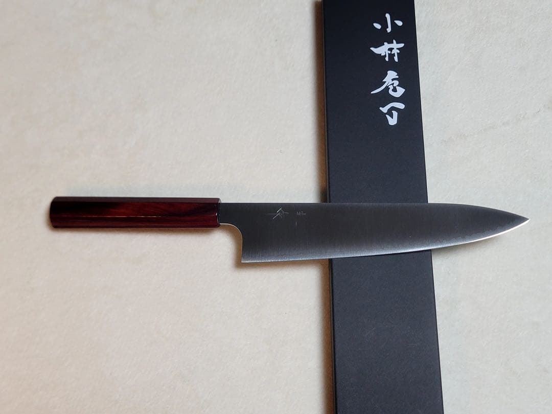 小林包丁SG2 磨き 赤パッカー柄 牛刀210㎜