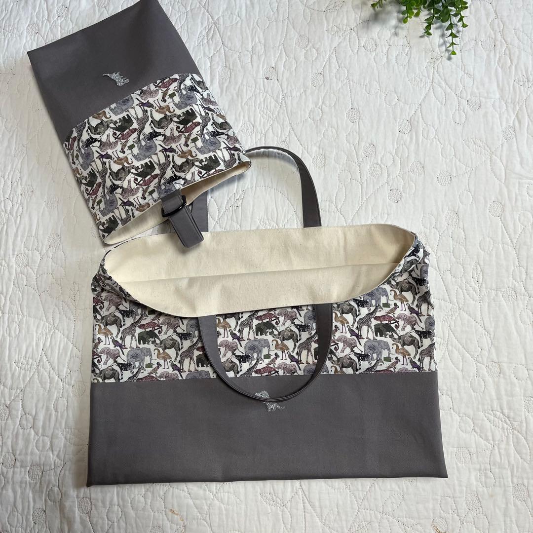 リバティ　キューフォーザズー　レッスンバッグ　　ナップサック　上靴袋　3点　入園