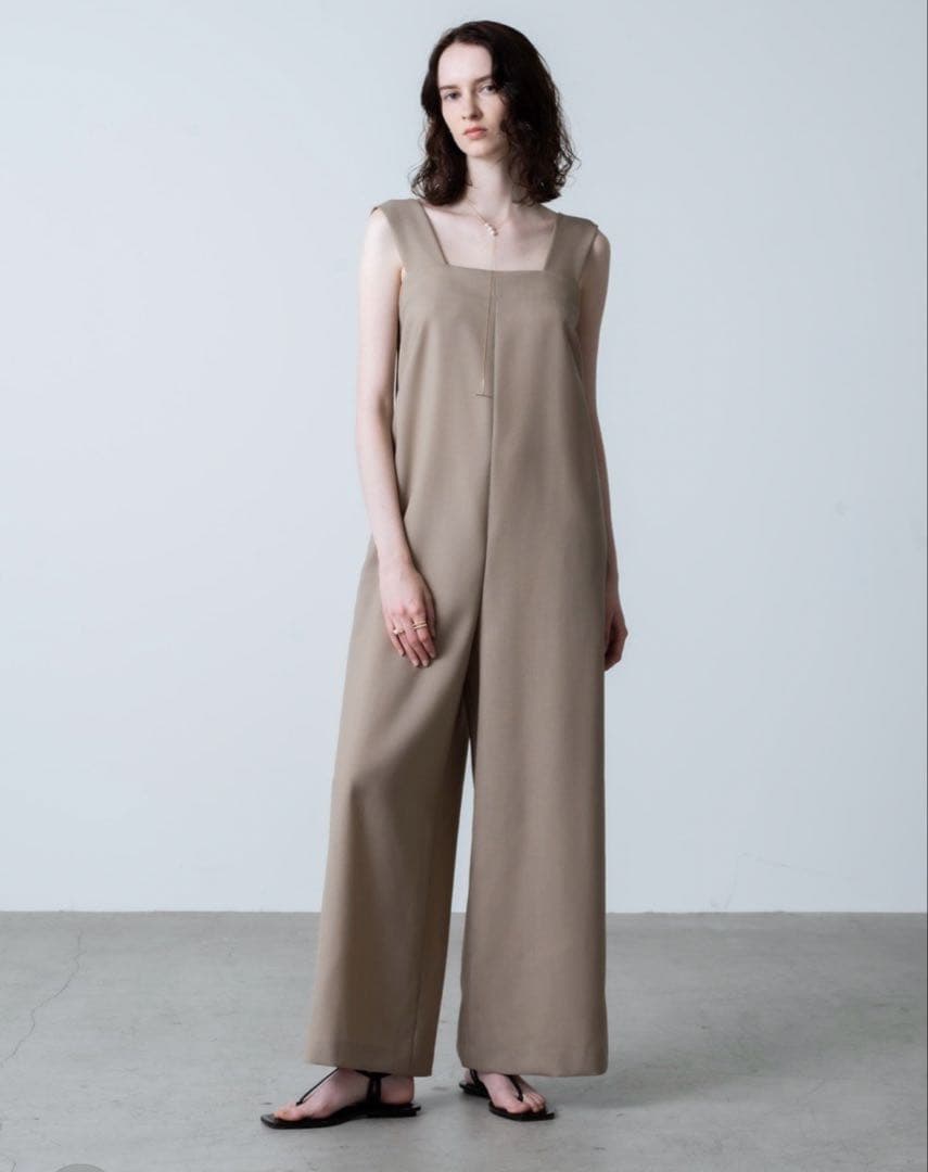 ebure ハイカウントドライウール ワンピース サロペット