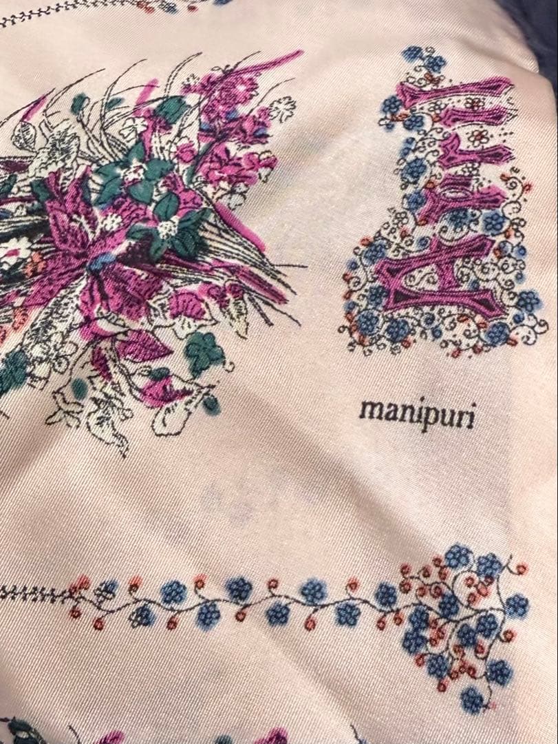 3万円程度マニプリ　エコファー✖️シルク　ストールマフラー新品未使用プライスタグ有