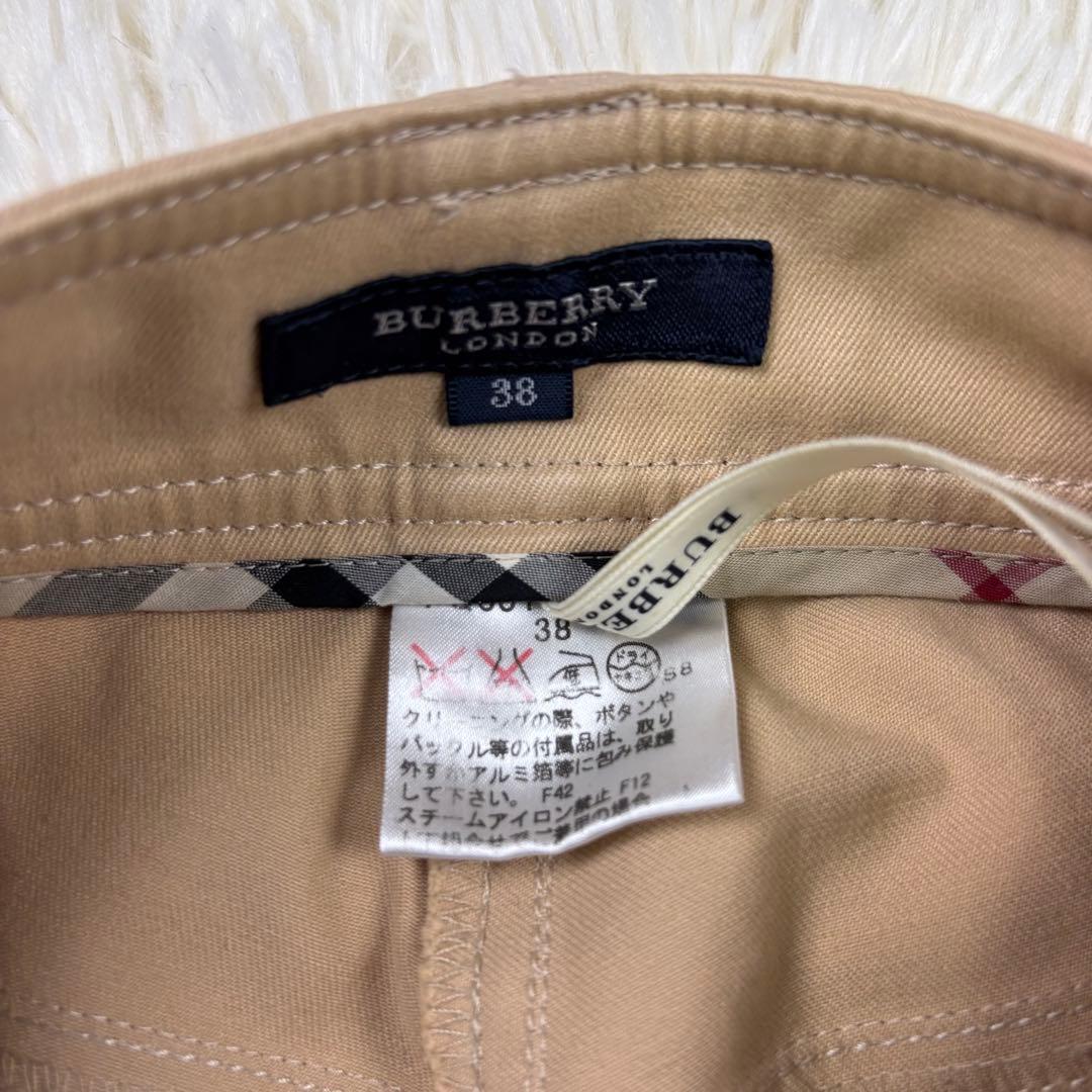 バーバリーロンドン ベージュストライプシングル3Bパンツスーツ