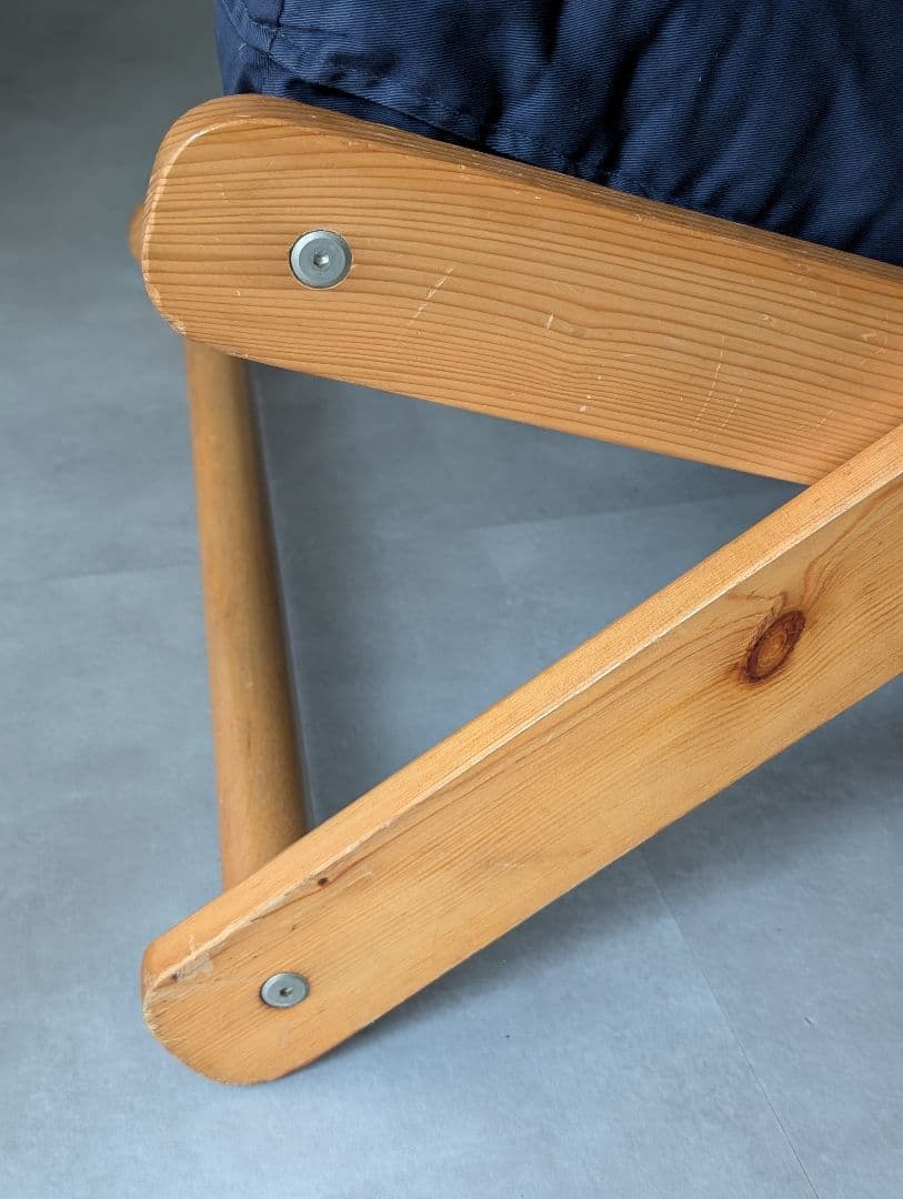 USED/北欧 木製 リクライニングチェア パーソナルチェア 折りたたみ式