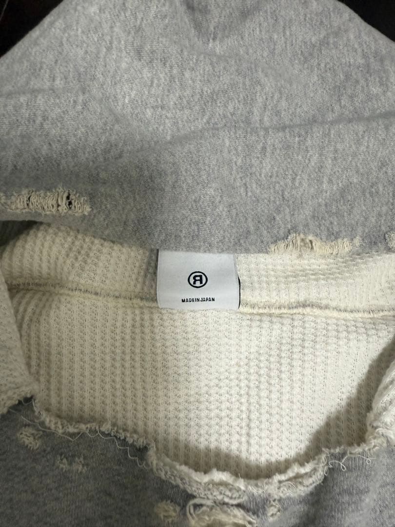 トップス READYMADE DOUBLE FACE HOODIE /GRAY M