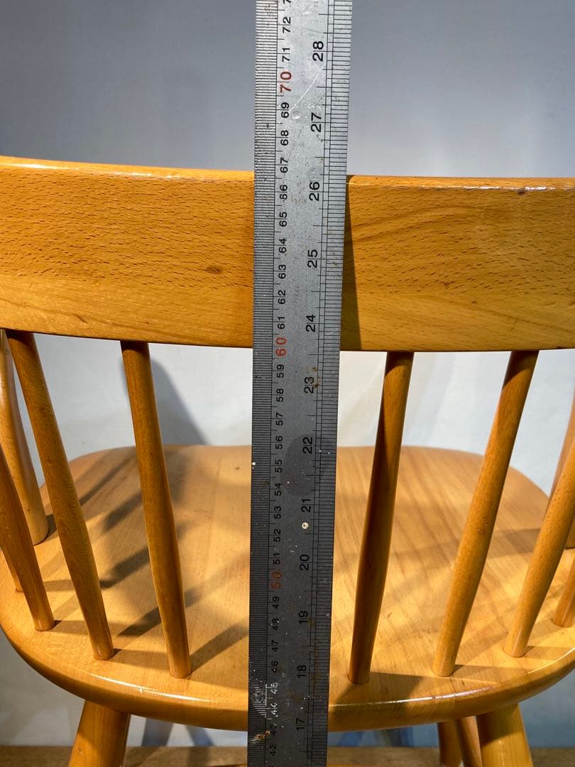 画像83枚 キツツキ ダイニングチェア リペア有 ナチュラル 昭和56年 アーム