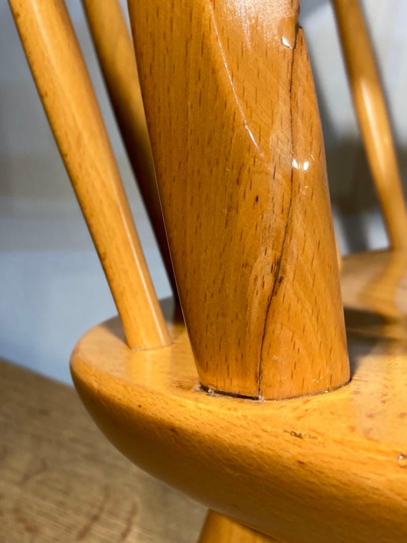 画像83枚 キツツキ ダイニングチェア リペア有 ナチュラル 昭和56年 アーム