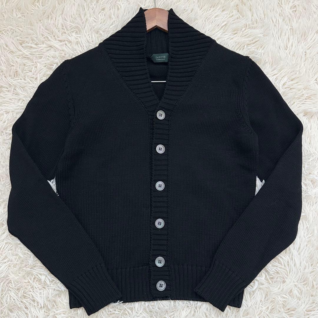 ZANONE ザノーネ ニットカーディガン セーター 黒 44 Sサイズ相当