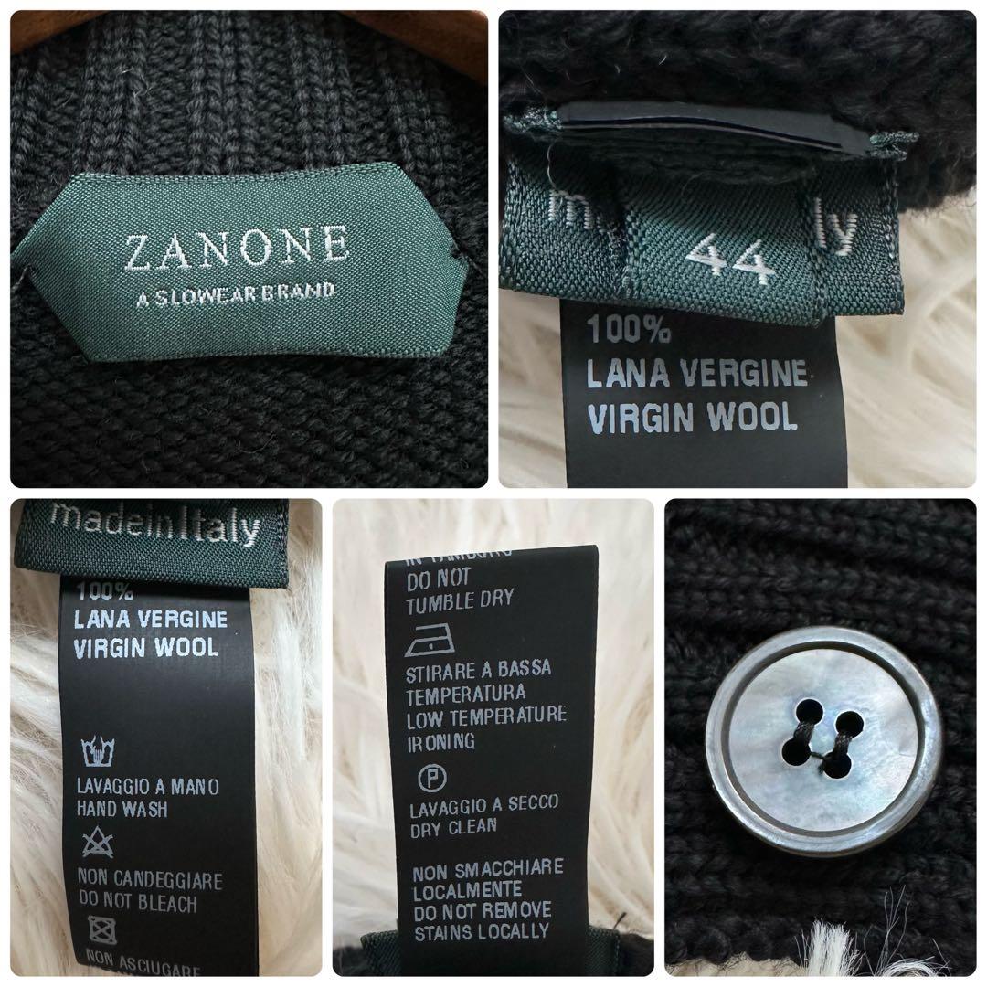 ZANONE ザノーネ ニットカーディガン セーター 黒 44 Sサイズ相当
