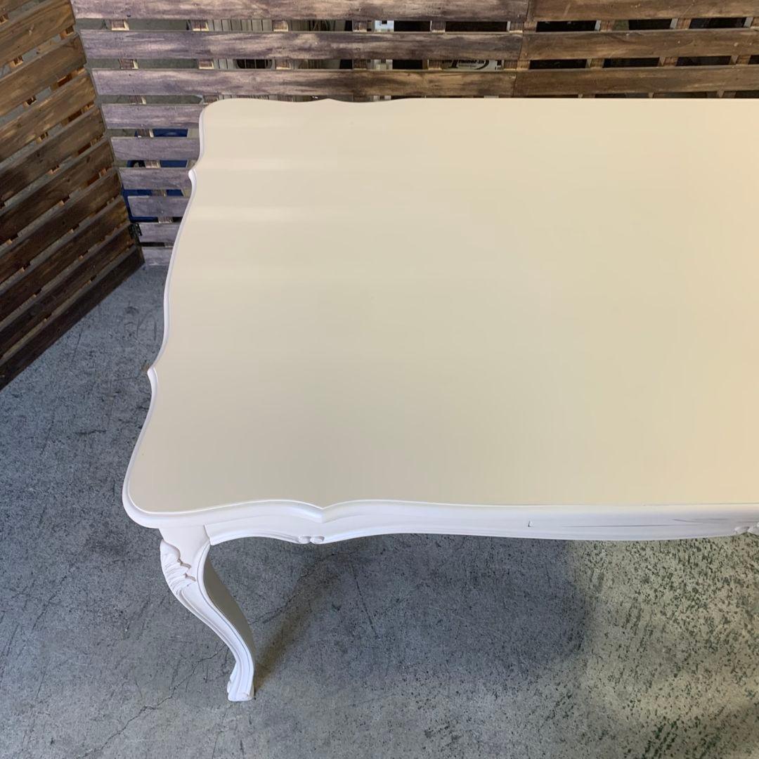 J829R ダイニングテーブル 引き出し付 アンティーク調 猫脚