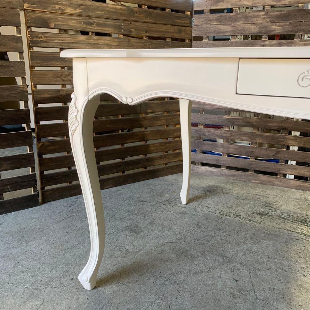 J829R ダイニングテーブル 引き出し付 アンティーク調 猫脚