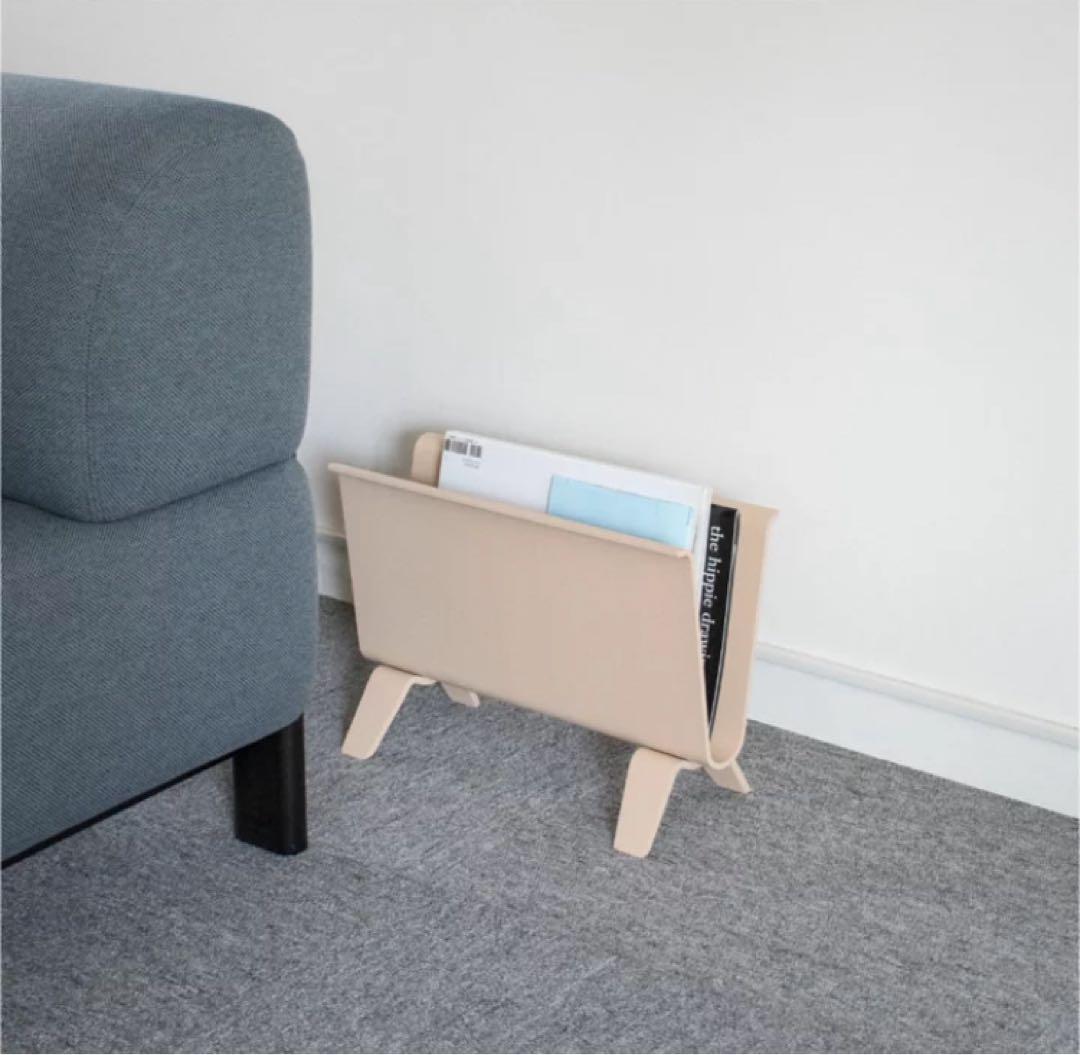 【美品】SAITO WOOD サイトーウッド マガジンラック 限定色 ベージュ