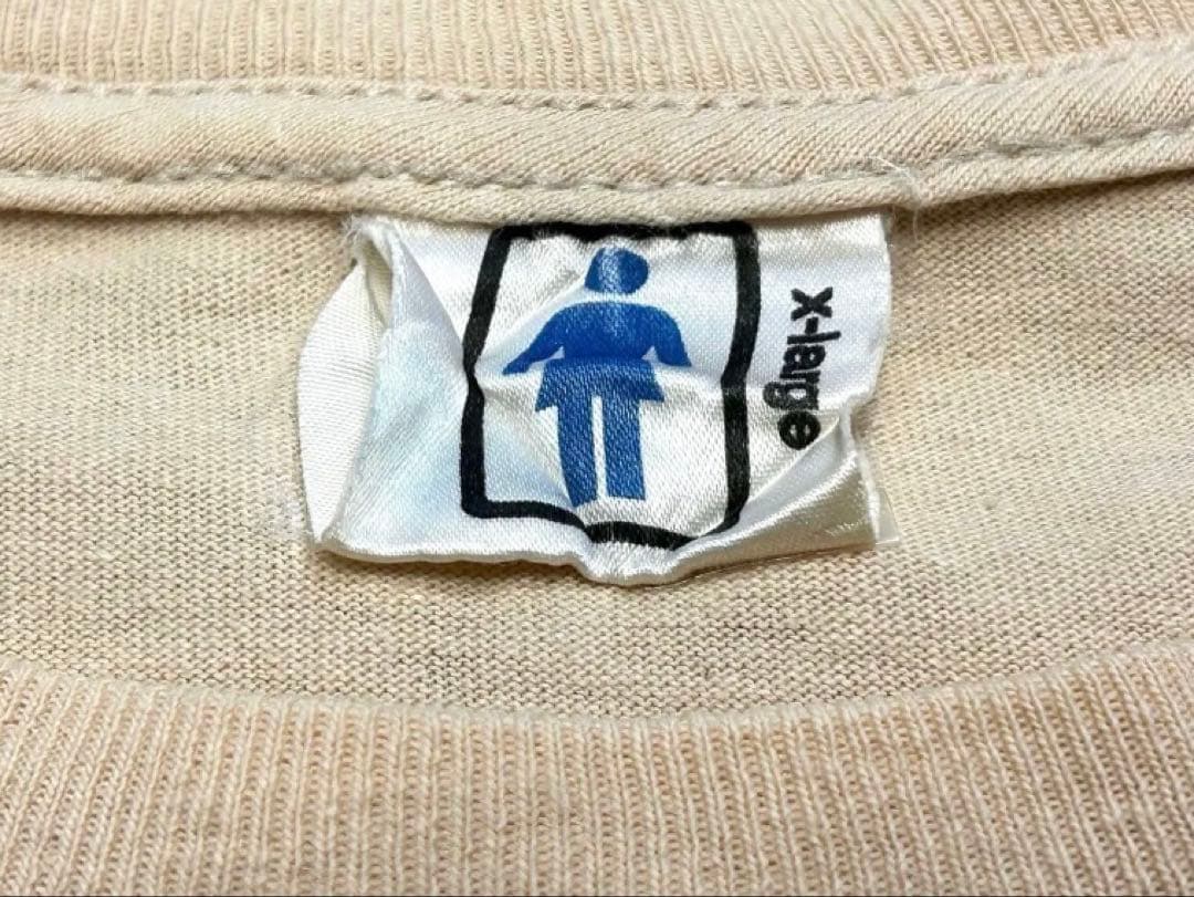 90s GIRL SKATEBOARDS ガール チェック ロゴ Tシャツ