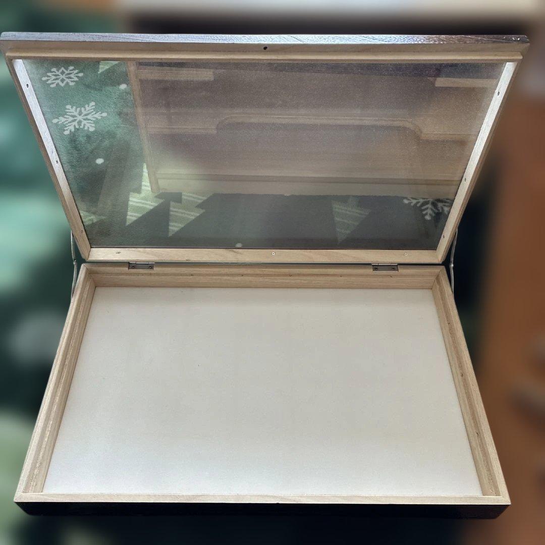 蝶番で開閉可能タイプ　標本箱　2個　＆　標本箱収納ケース　バラ売り可