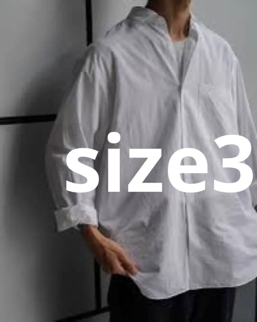 【COMOLI】コモリシャツ ホワイト サイズ3