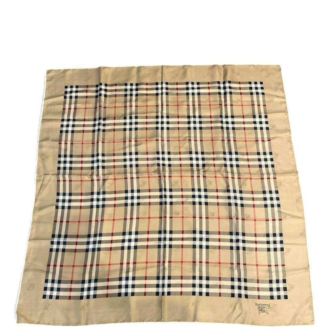 極美品　Burberrys バーバリー 大判スカーフ シルク　ノバチェック