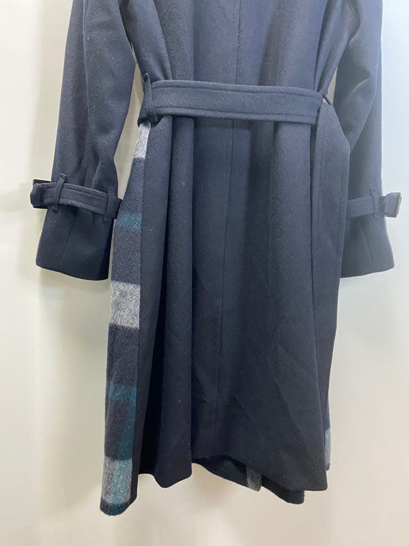 ブルーレーベル・クレストブリッジ クレストブリッジチェックショートビーバーコート