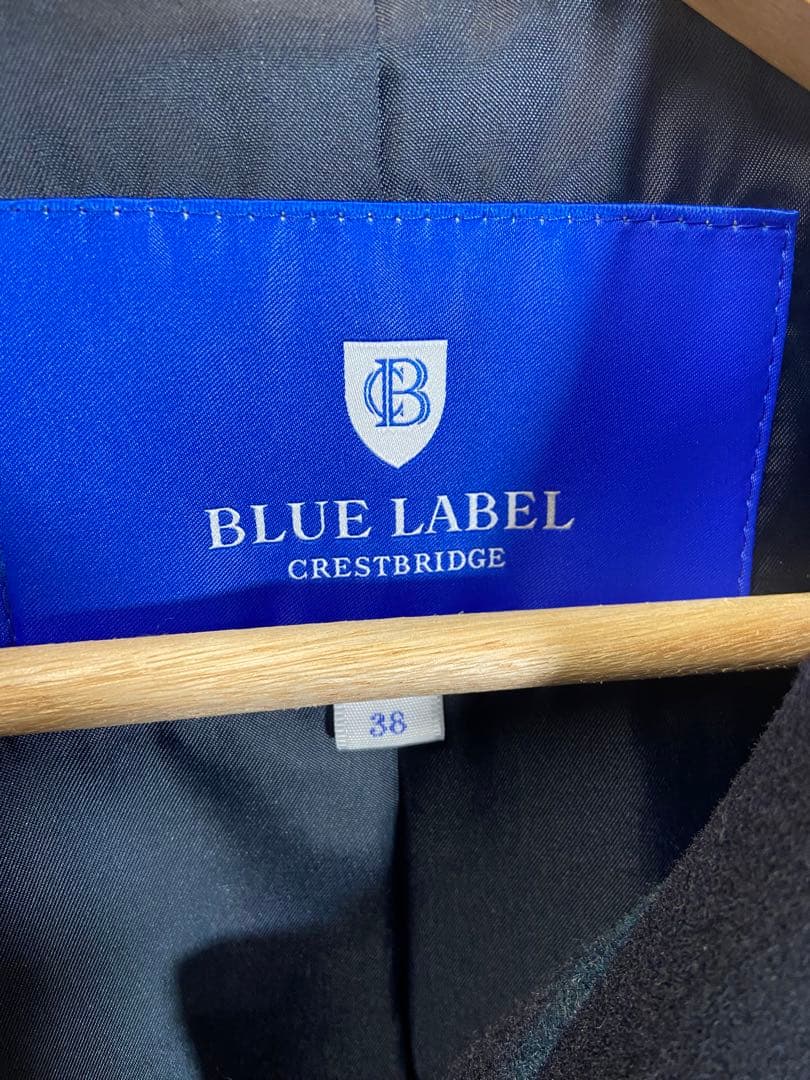 ブルーレーベル・クレストブリッジ クレストブリッジチェックショートビーバーコート