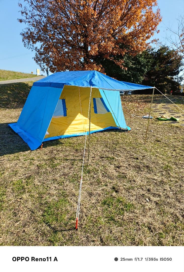 オガワ　クラウン　オーナーロッジ　鉄骨テント　冬キャンプ