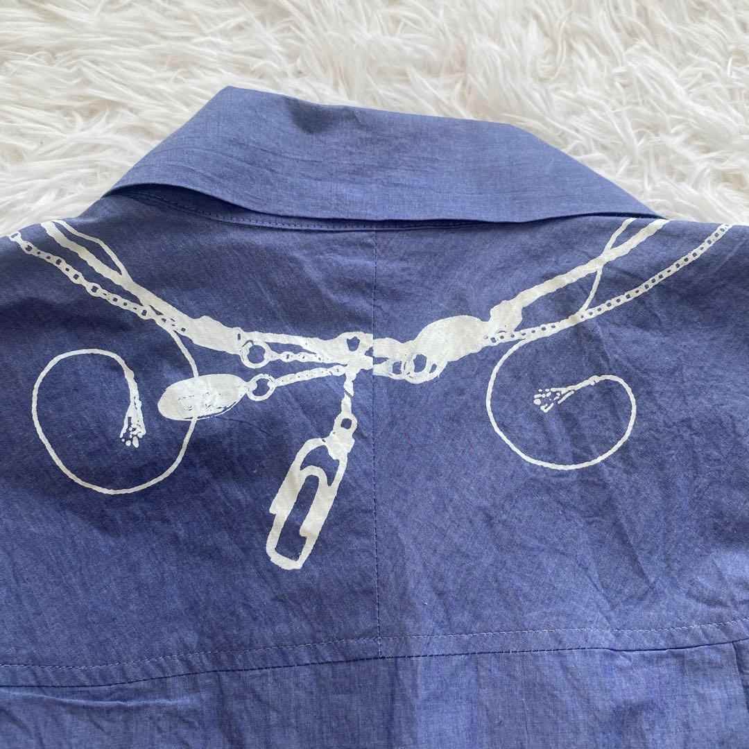 ヴィヴィアンウエストウッド　ブラウス　オーブネックレス　プリント　オーバーサイズ