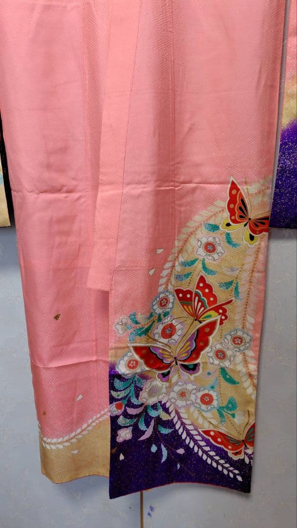 RK543洗える子供着物着丈133センチ裄丈56センチ美品非常に綺麗