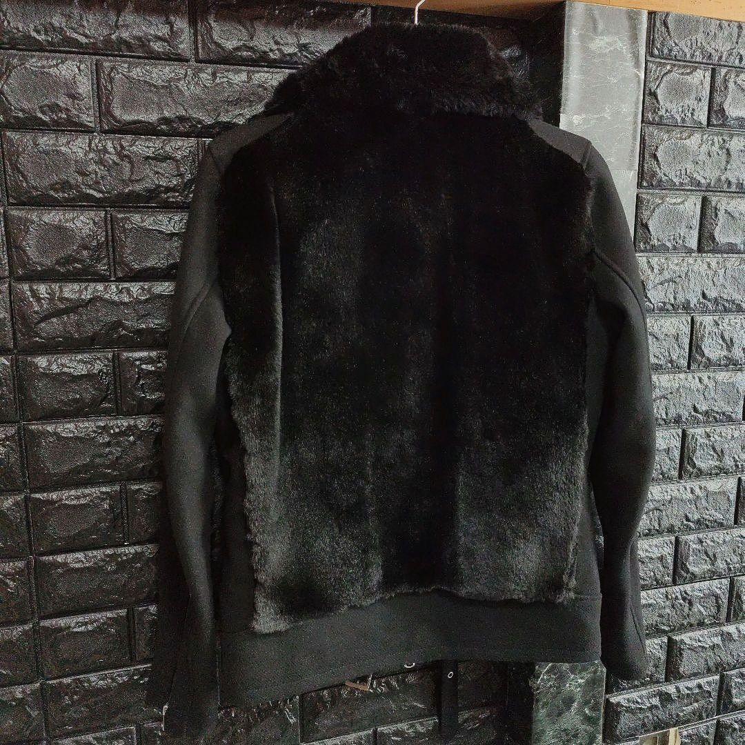 雪　美品希少　ノーアイディー　黒　フェイクファー　グリズリージャケット
