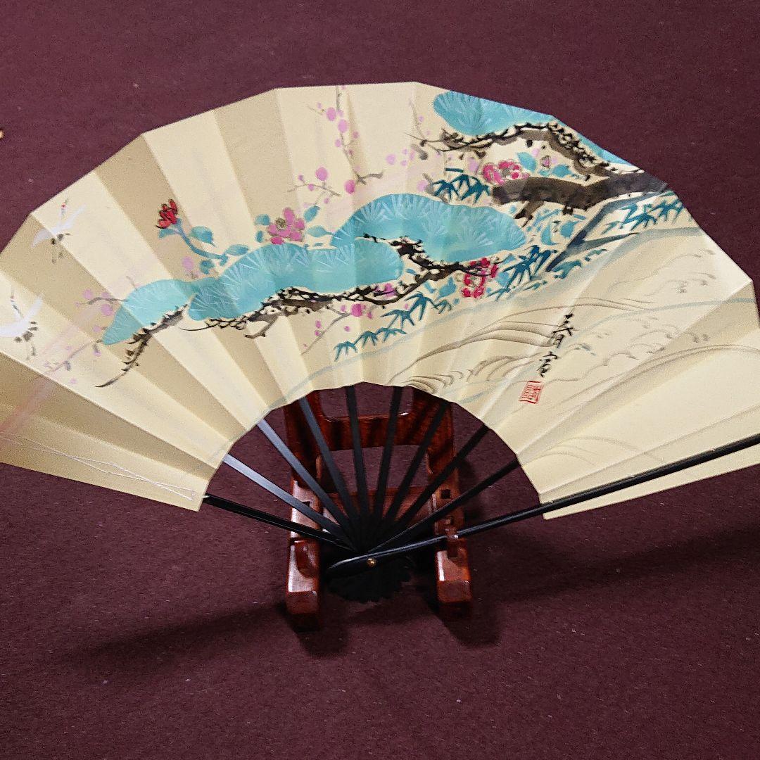 京友禅作家山科春宣肉筆飾り扇子
