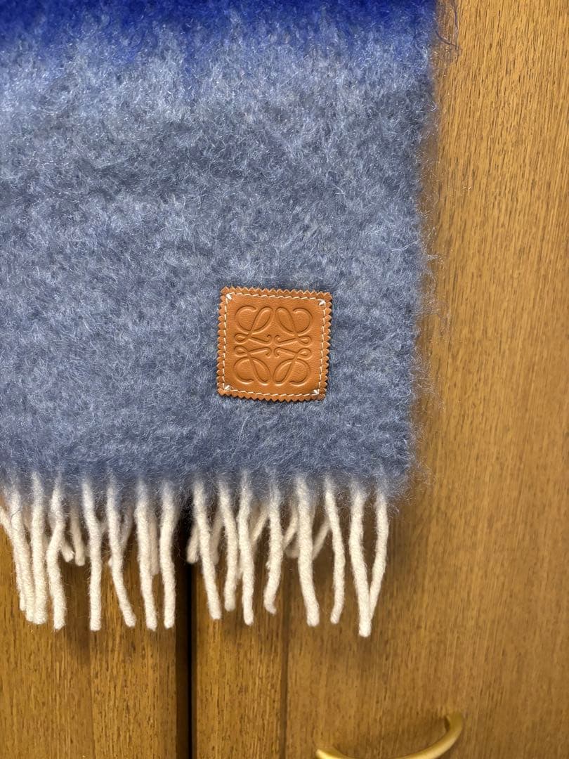 ｋ*ｓ様 LOEWE マフラー　ロエベ オリーブ グリーン ブルー　モヘア