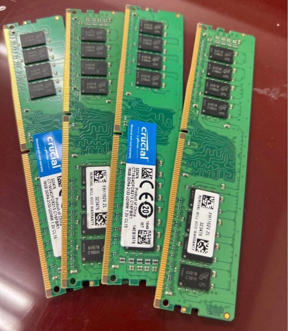 m*o様 16GBメモリー×4 DDR4-2133×4 計64GB