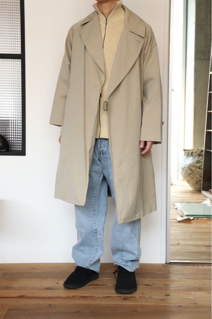 COMOLI 21SS ウォッシュドタイロッケンコート SIZE 3