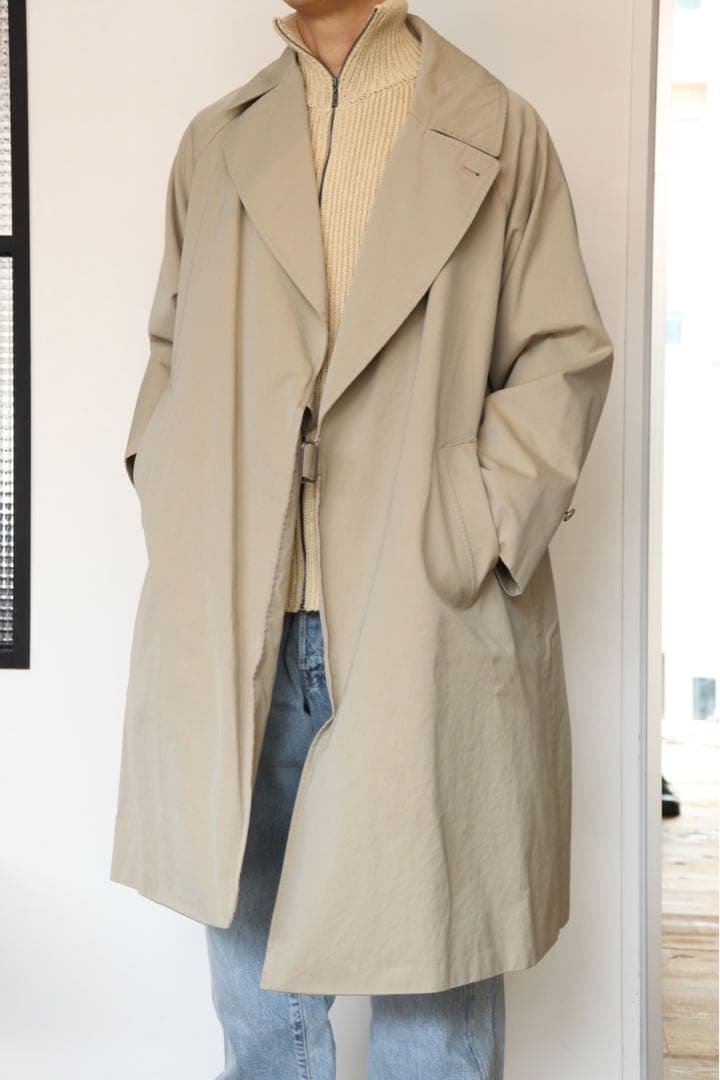 COMOLI 21SS ウォッシュドタイロッケンコート SIZE 3