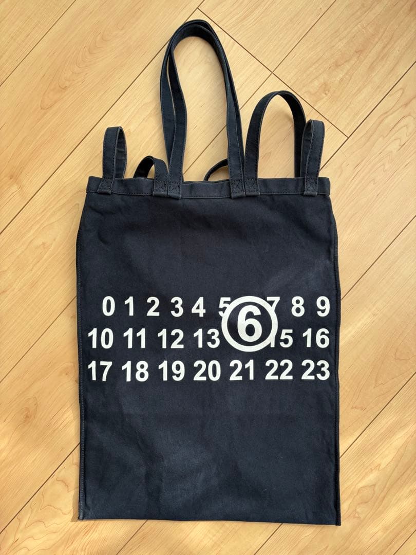 【MM6】メゾンマルジェラ トート バッグ キャンバス ナンバー カレンダー