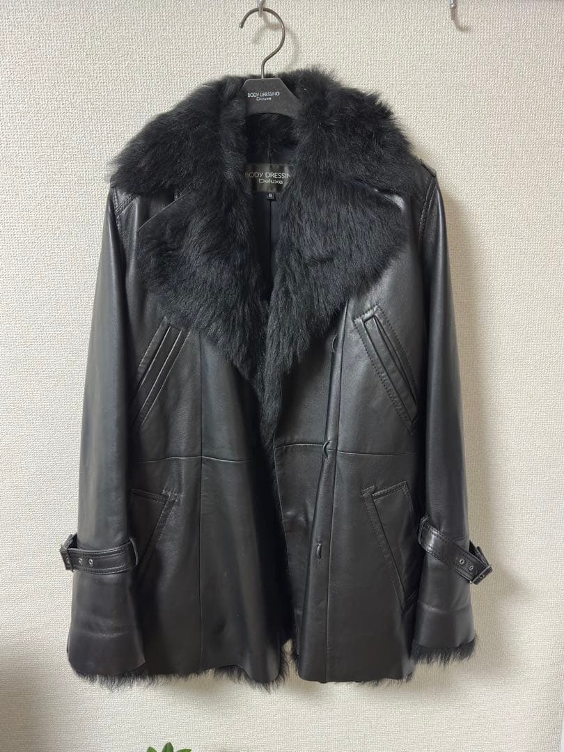 BODY DRESSING Deluxe レザーコート 9号 ブラック