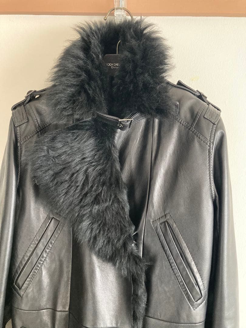 BODY DRESSING Deluxe レザーコート 9号 ブラック