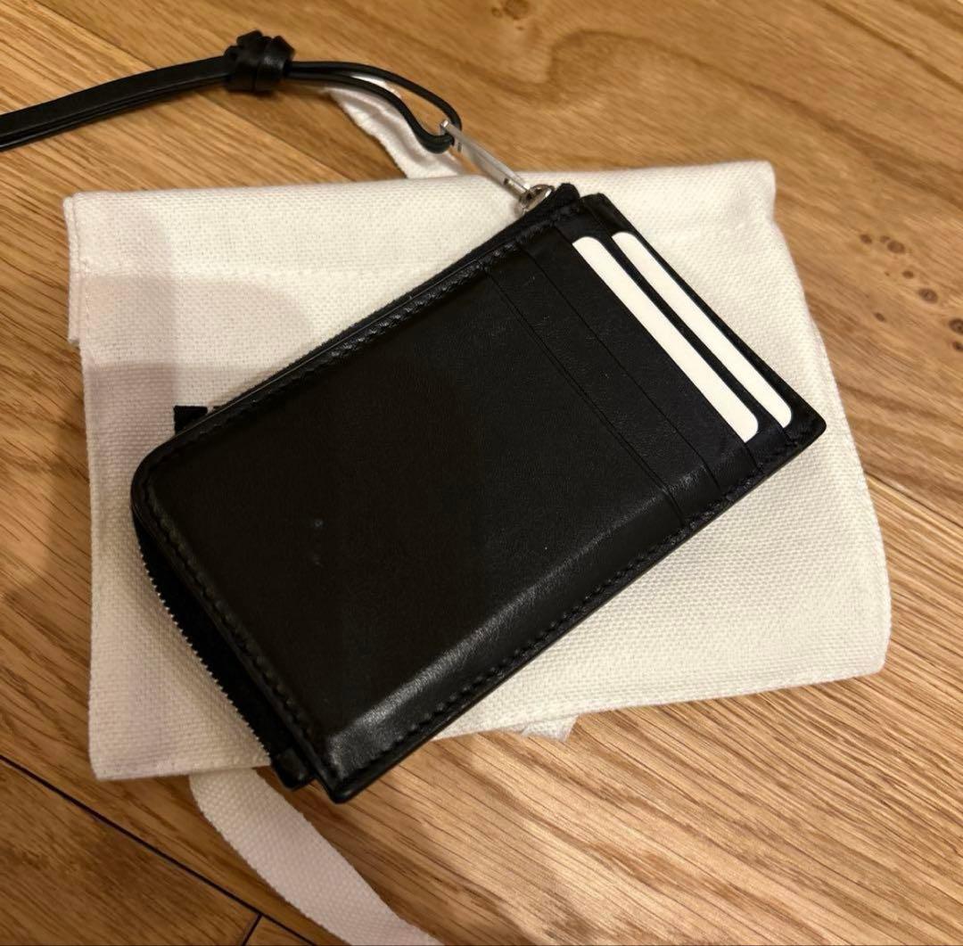 ジルサンダー　JIL SANDER ブラックレザー フラグメントケース